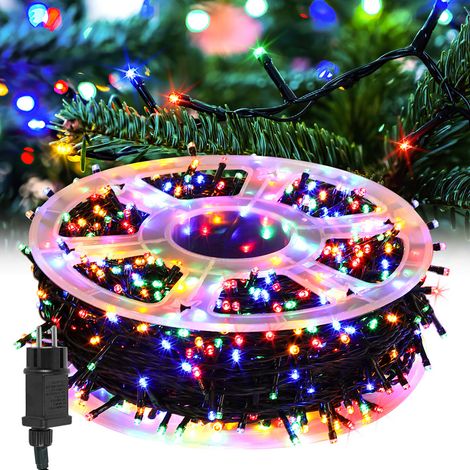 TolleTour Catena luminosa LED 200m 2000LED con 8 modalità catena esterna per interno Natale matrimonio festa giardino decorazione multicolore (1/5)