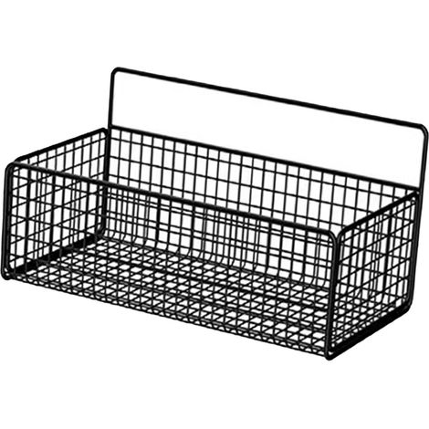 Paniers Suspendus Au Mur Sur Porte D'armoire Organisateur Panier Pour Placard Dortoir Noir