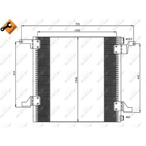 Condenseur, climatisation NRF 35526 MERCEDES-BENZ 1638300170 A1638300170