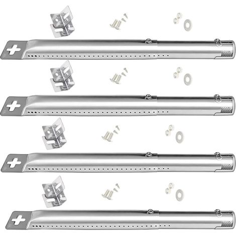 Lot de 4 brûleurs universels de 31 à 45 cm pour barbecue à gaz, en acier inoxydable réglable (1/5)