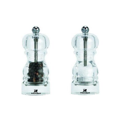 Peugeot Duo de moulins à poivre et sel transparent 12 cm