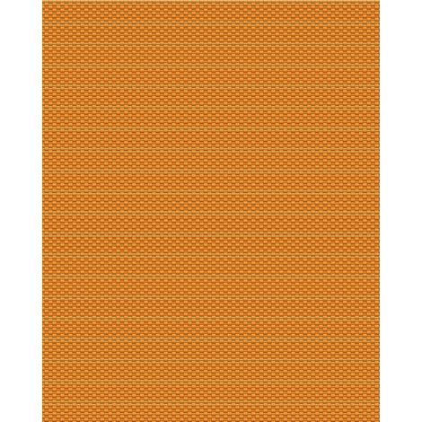 Carta da parati tono su tono Profhome BA220085-DI Carta da parati TNT goffrata a caldo goffrata tono su tono ed accenti metallici arancione oro 5,33 m2