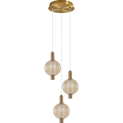 Suspension LED Lenti noire ALU italux PND-83631-3-AB-AMB (1/3)