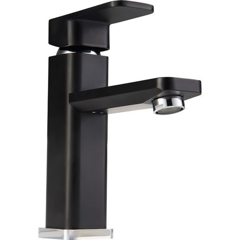 Waschtischarmatur Bernstein 1233CB Badarmatur Wasserhahn Chrom/Schwarz