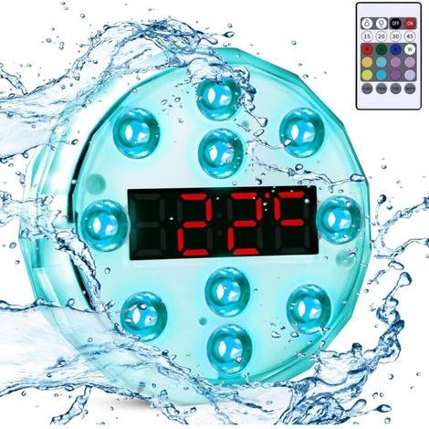 Thermomètre flottant pour piscine avec LED pour mesurer la température de l'eau dans les piscines, spas, jacuzzis et aquariums-AquaForge (1/5)