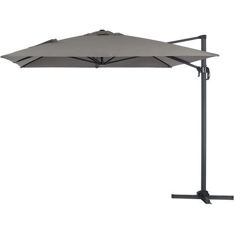 Habitat Et Jardin – Parasol déporté 3 x 4 m – Structure aluminium 100% – Toile polyester 200 gr/m² – Rotation 360° – Inclinable et rabattable – Anti-UV