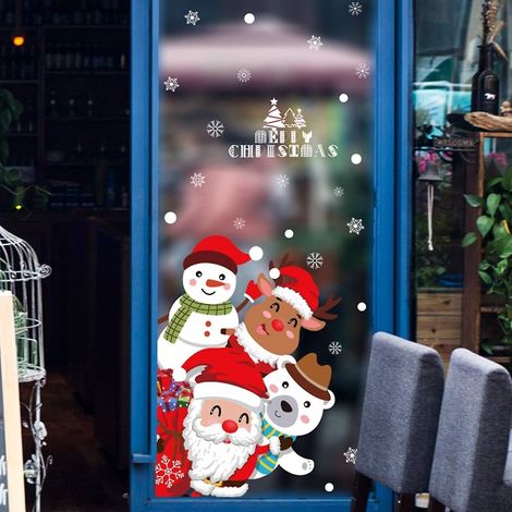 Autocollants pour fenêtres, Décorations de Noël pour fenêtres, Décorations de Noël autocollantes, Autocollants de décoration de Noël, Chris (1/5)