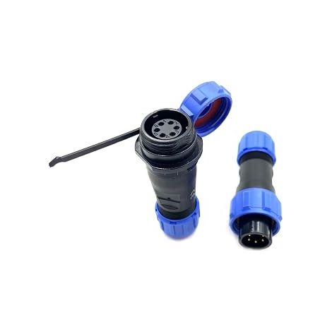 SP13 6 Pin Aviation Connector Male and Female Waterproof 6 Pin Cable Connector Round Aviation Type Line Connector 125V 5A 18AWG (1/4)
