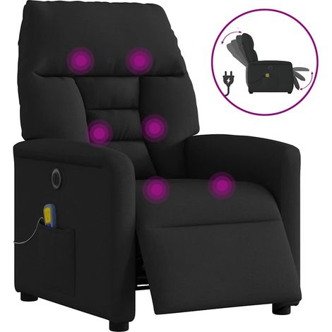 Massagesessel Elektrisch Schwarz Stoff (1/5)