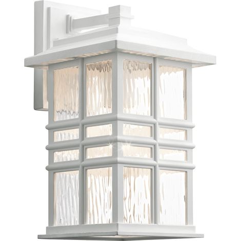Elstead Beacon Square Outdoor 1 Lichtwandlaterne, Weiß, IP44, E27 (1/5)
