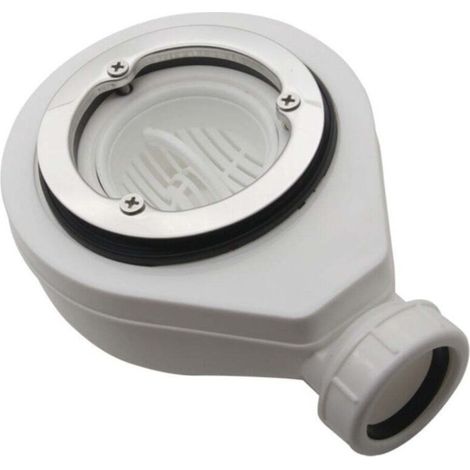 Bonde de douche Ø90 sans capot – Débit 45 L/min – Panier récupérateur de cheveux – Compatible receveurs extra plats en résine