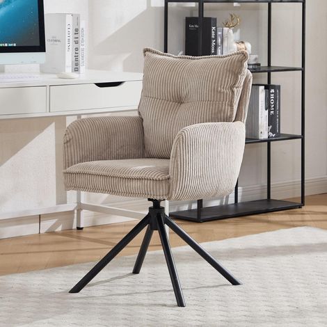 Wahson Silla de Oficina Giratoria Tapizada en Tela, Silla de Escritorio Moderna y Cómoda para Oficina en Casa, Gris
