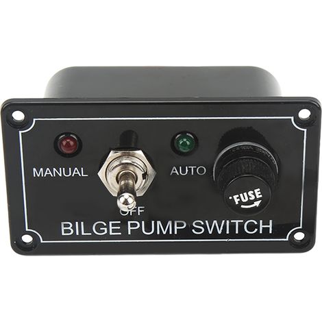 Interrupteur à bascule pour pompe de cale, panneau Auto/Off/Manuel, 12V, pour camping-car, yacht, voiture, bateau (1/5)
