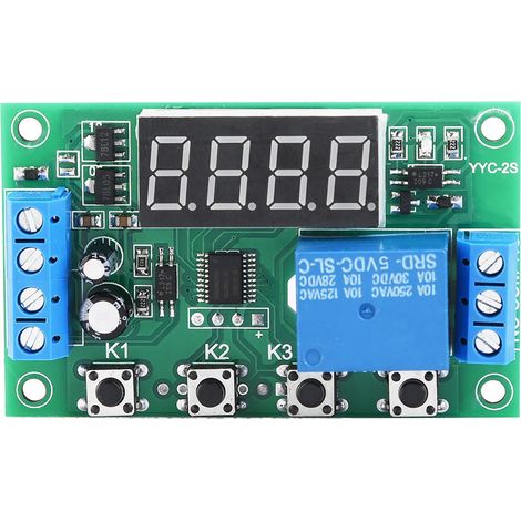 Module de commande d'automatisation avec relais de minuterie réglable et affichage LED (5V) (1/5)