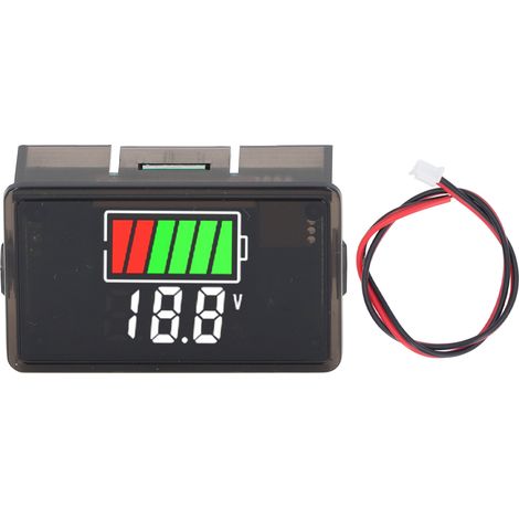Monitor digitale per batteria con retroilluminazione, indicatore di tensione, per auto, moto, barca, DC 8-100V, bianco. (1/5)