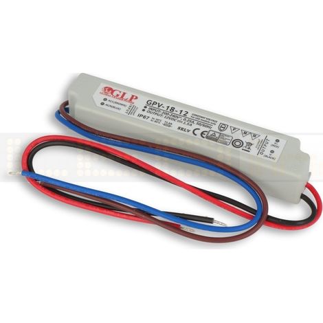 LED Trafo 18W 1,5A 12V Netzteil IP67 Wasserdicht Transformator Treiber für LED Leuchtmittel Beleuchtung (1/2)