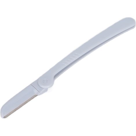 Rasoir à sourcils pliable en acier inoxydable, lame de rasage pour sourcils, format unique, coupe précise et sûre, outil de beauté compact. (1/5)