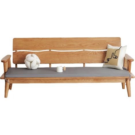 Coussin de Banc de Jardin Coussin pour mobilier de extérieur résistant aux intempéries Coussin de Assise Housse Amovible et Lavable 5 cm de épaisseur (Anthracite, 140  50  5 cm) (1/5)