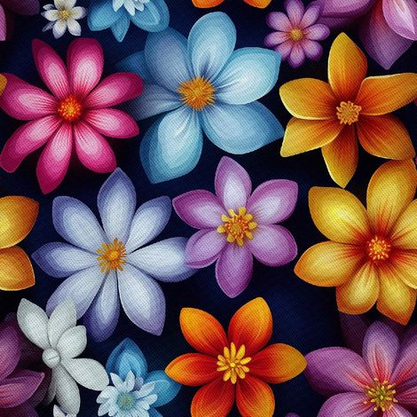 Tela decorativa para exteriores Oxford - Diseño floral colorido DX18070 (1/5)