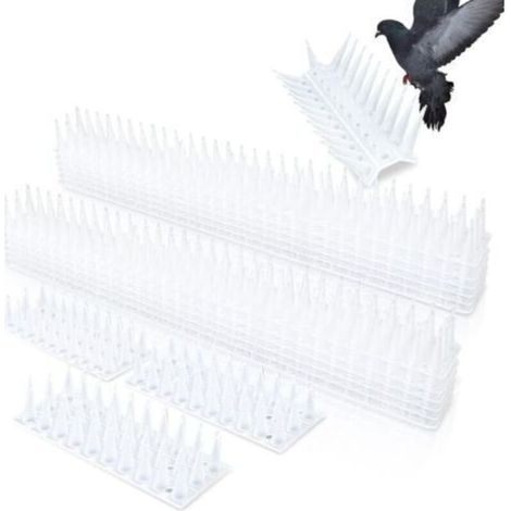 Pic Anti Pigeon en Plastique 43cm Transparent Pique Anti Pigeon Balcon Anti Pigeons pour Balcon Kit Repulsif Oiseaux Pic Anti Chat pour Moineaux Corneilles Chat (1/5)