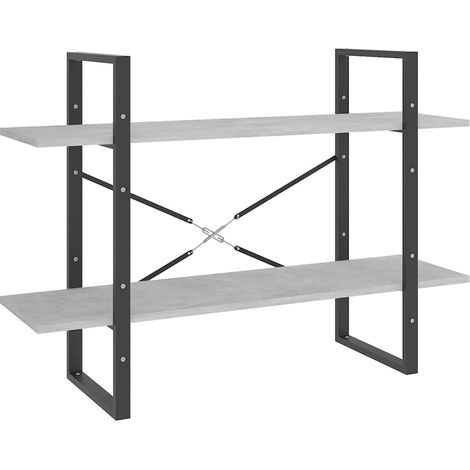 Maison Exclusive - Libreria 2 Ripiani Grigio Cemento 100x30x70cm Legno Multistrato (1/5)