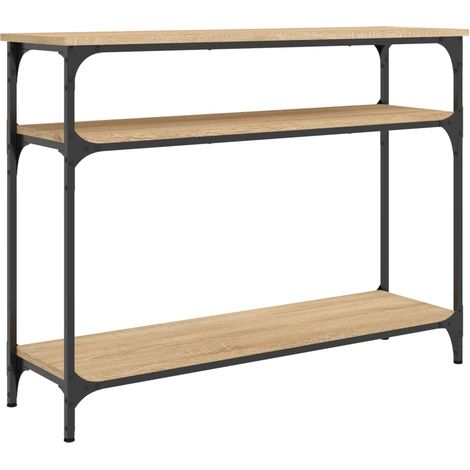 Table console，Table d'appoint，Bout de canapé，Meuble d'entrée chêne sonoma 100x29x75 cm bois d'ingénierie