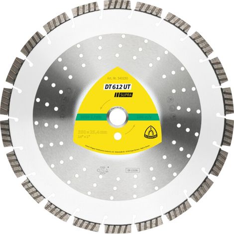 KLINGSPOR DISQUES À TRONÇONNER DIAMANT 340230 DT 612 UT SUPRA POUR BÉTON, BÉTON VIEILLI, ARMÉ, MATÉRIAUX DE CHANTIER, CLASSE SUP (1/2)