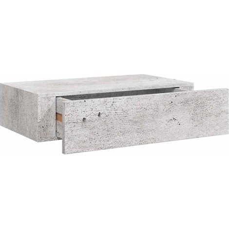 vidaXL Scaffale con Cassetti da Parete Grigio Cemento