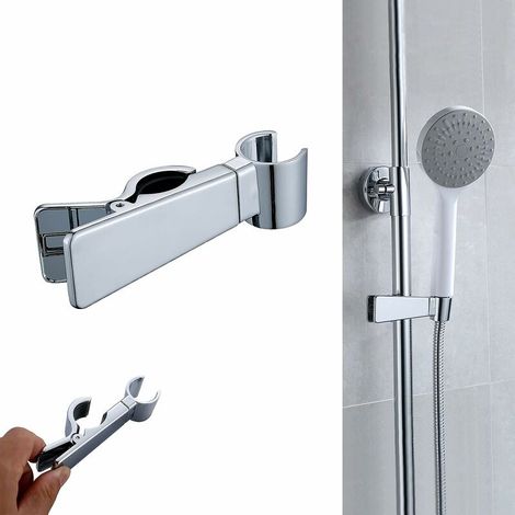 Support Douchette Relevable, Support Douche à Main Remplaçable,18-25MM Diamètre Réglable, Générique Support de Douche Réglable,Support Douchette Sans Percage,Chromé Lilaris