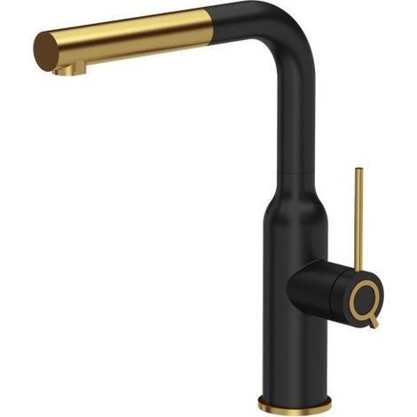 Quadron Angelina Q Line Wasserhahn Gold und Matt Schwarz