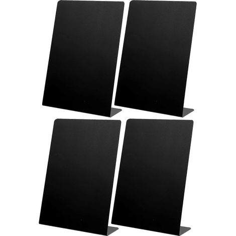 Lot de 4 tableaux décoratifs pour prix, mini-tableaux noirs, panneaux d'affichage de prix-21.00X15.00X5.00CM-Black