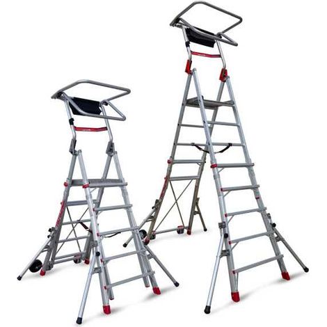 Escalera plegable con amplia plataforma y 3 peldaños PLS-C3 FARAONE (1/5)