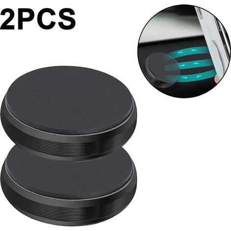 Support Magnétique Pour Téléphone - Diamètre 33 mm Épaisseur 8 mm - Pour Tableau De Bord Voiture Mur Vitre Réfrigérateur Bureau - 2 Pièces (1/5)