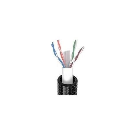 Cable de Datos Cat 6 U/UTP 24AWG con Tubo Corrugado PVC Gris 100M