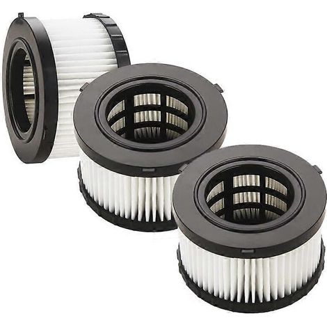 Lot de 3 filtres HEPA compatibles avec les aspirateurs eau et poussière Dewalt DC5151H, DC515 et DCV517 (capacité 1,9 litre). (1/2)