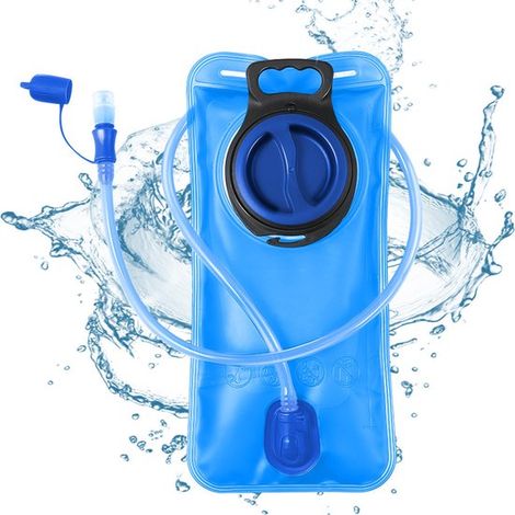 Mochila de hidratación de 2 litros,Diseño a prueba de fugas,Ideal para ciclismo,montañismo y otros deportes,Azul claro (1/5)