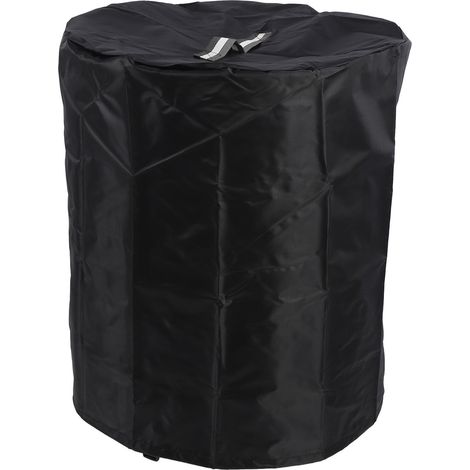 Couvercle de foyer rond avec trou d'aération, poignée colorée, résistant à l'eau, anti-poussière, couverture complète, table d'extérieur pour patio 61 x 68,6 cm / 24 27 pouces (D H). (1/5)