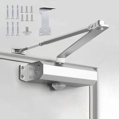 Ferme-porte automatique pour maison avec maintien ouvert, fermeture lente de porte robuste sans claquement, fermeture douce de porte hydraulique sans bruit, mécanisme de fermeture automatique pour