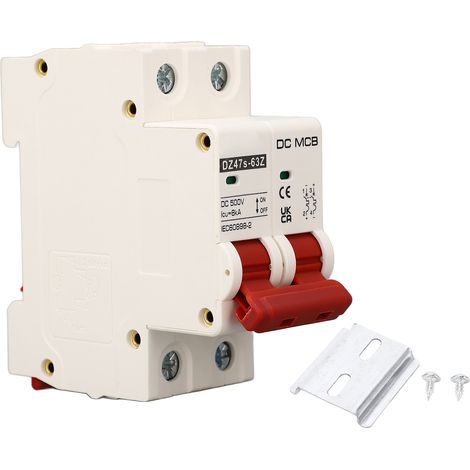 Disjoncteur DC Protection contre les courts-circuits Arc extinction disjoncteur miniature DC 500V 2P 25A (1/5)