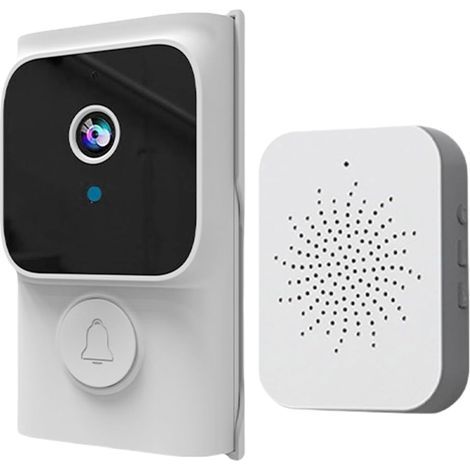 Sonnette avec caméra sans Fil - Détection Intelligente des Personnes, Vision et Audio bidirectionnel Conçu pour Une Faible consommation d'énergie, amélioré avec Microphone avec Annulation