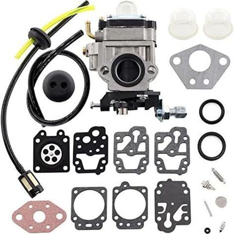 Carburat pour Débroussailleuse Chinoise Coupe-Bordure CG430 CG520 BC430 BC520 43CC 52CC 2 Temps Mot Outils de Jardin Carburat Membrane Joint Réparation kit Tuyaux & Filtre Kit (1/5)