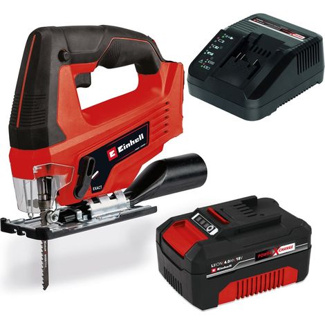 Einhell Power X-Change Cordless Jig Saw TC-JS 18 Li + 4ah Battery + Charger Kit (1/5)