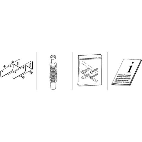 Lineabeta - Kit fissaggio a parete per lavabo Fòra
