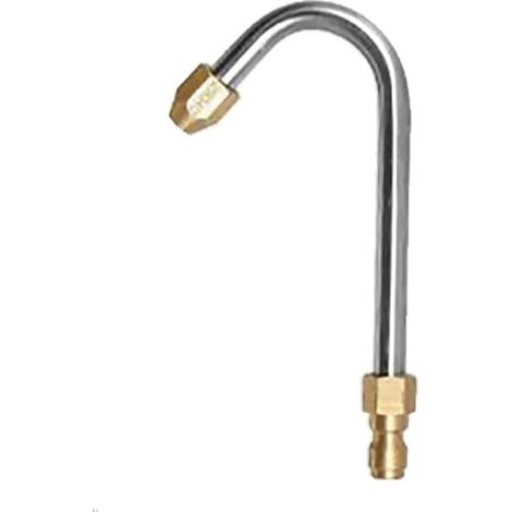 Lancia per idropulitrice ad alta pressione, accessorio per la pulizia delle grondaie con attacco rapido da 6,35 mm per lancia/asta per idropulitrice, asta curva a U, 140 mm