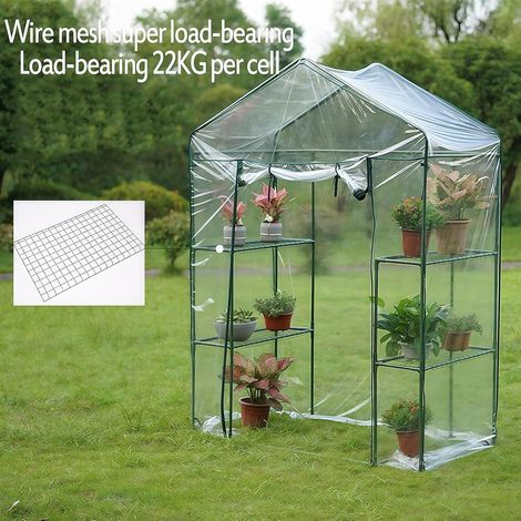Serre D'extérieur, Petite Serre Botanique avec Portes, Bâche en PE Résistante, Parois Portables en Plastique pour D'intérieur et D'extérieur (1/5)