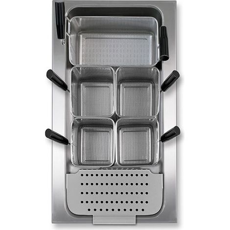Cuisseur à pâtes électrique intégré GN 1/1 h 220 mm, 400V, composition paniers A - VIRTUS