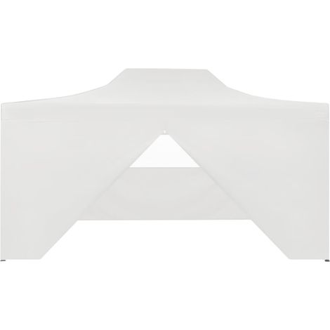 Tente de réception pliable, Pavillon, Pergola, Tente de jardin, de réception avec 4 parois 3 x 4,5 m Blanc OIB1465E (1/5)