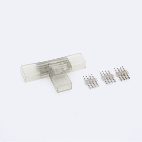 Conector tipo T para Tira LED RGB 220V AC SMD IP65 RGB