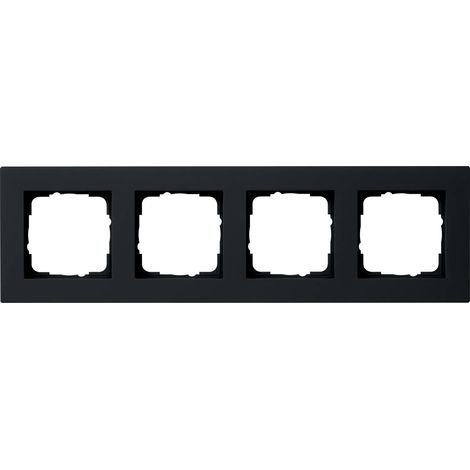 Gira Marco embellecedor 4f plano Gira E2 Negro m [0214095], 0214 095