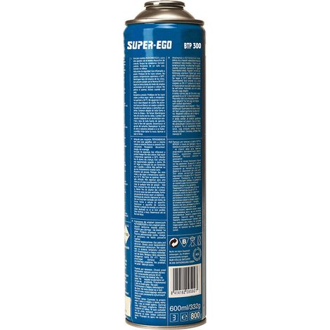 Cartouche Multigaz 300g Butane/Propane – Raccord universel à valve – Flamme stable et puissante – Longue autonomie – EHS